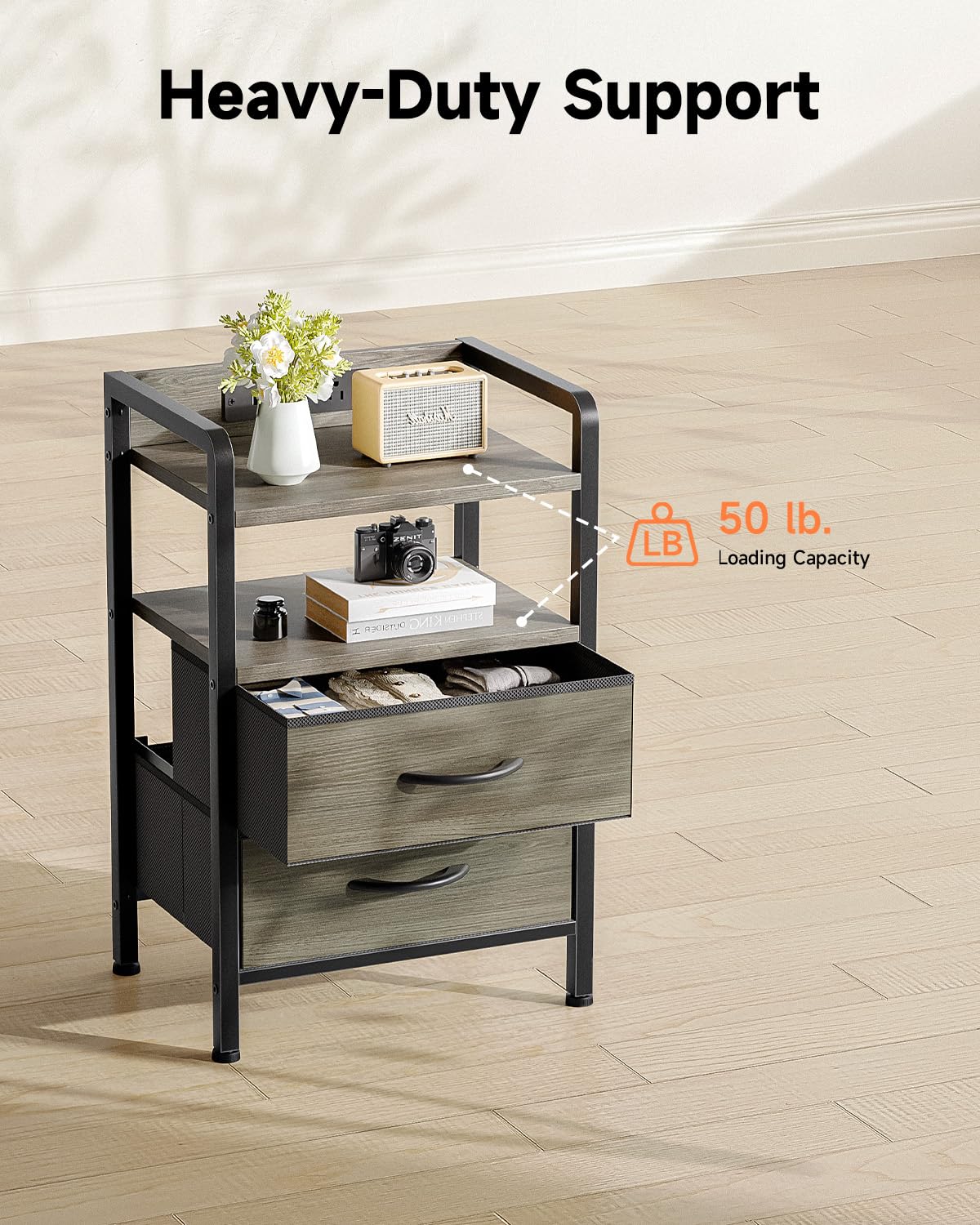 Lazzanto nightstand includes clear assembly instructions and hardware.