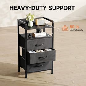 Lazzanto nightstand assembly process shown for quick setup