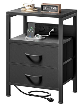 Lazzanto Nightstand Charger front view with built-in hub for convenient charging
