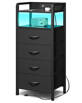 Lazzanto Nightstand LED strip creates ambient lighting with app or cord control.