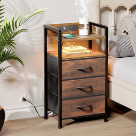 Lazzanto nightstand USB ports for convenient device charging