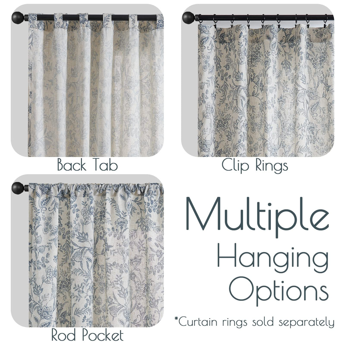 Lazzzy floral print drapes add vintage charm to dining rooms