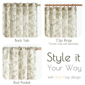 Open weave texture adds natural drape to Lazzzy Charlotte curtains.