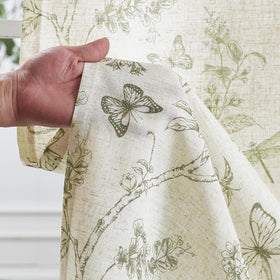 Rod pocket options for Lazzzy Charlotte curtains provide flexible mounting.