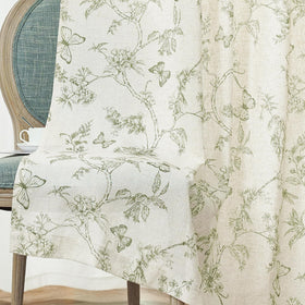 Lazzzy Charlotte 63-inch length curtains frame windows with elegant drape.