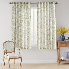 Lazzzy Charlotte green-on-beige floral close-up shows open weave texture.