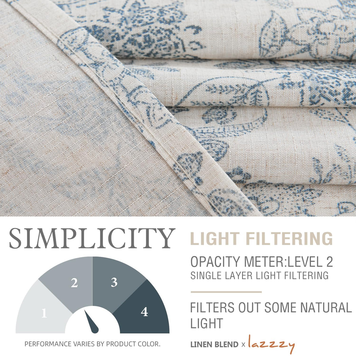 Lazzzy open weave linen-curtain fabric enhancing rustic living spaces