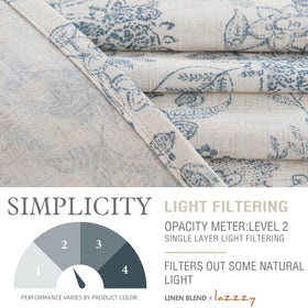 Lazzzy open weave linen-curtain fabric enhancing rustic living spaces