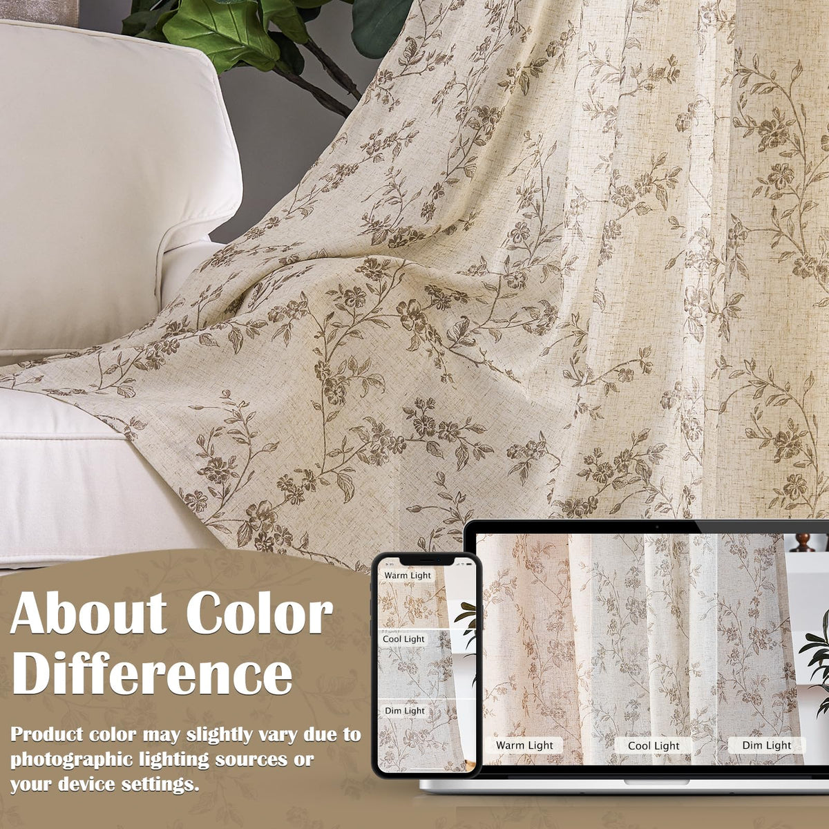 Lazzzy linen-blend curtains are durable and easy to care for.