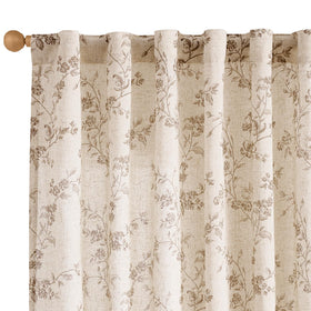 Lazzzy Farmhouse Linen Curtains, 108-inch length, soft light filtering for rooms
