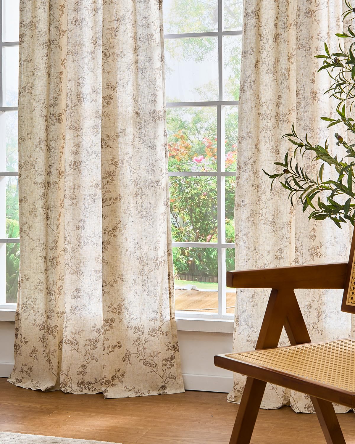 Lazzzy Farmhouse Linen Curtains machine washable for simple care