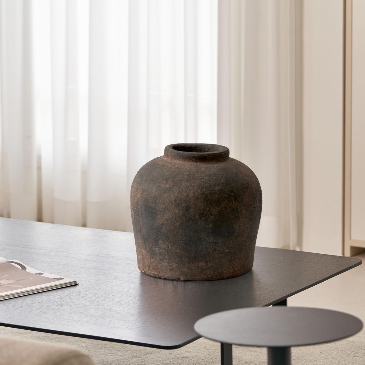 LB2 terra cotta pitcher detail emphasizes vintage-inspired design and durability.