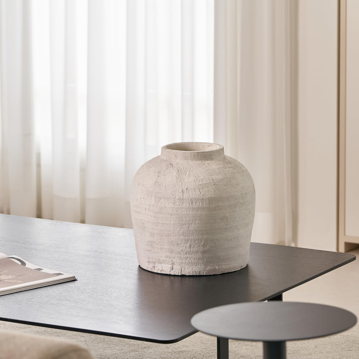 LB2 vase with watertight opening, 4.3 inches, perfect for fresh or faux florals.