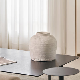 LB2 vase with watertight opening, 4.3 inches, perfect for fresh or faux florals.