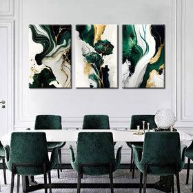 LBARTXY green marble artwork adds color and atmosphere to your space.