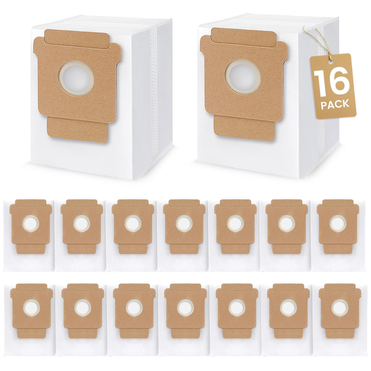 LBLVBNEWD 16-pack dust bags in package ready for Roomba use and quick replacement