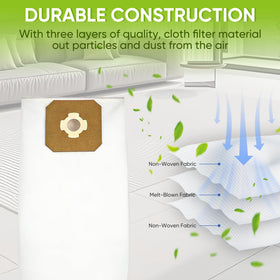 LBLVBNEWD durable cloth material resists clogging during heavy cleaning.