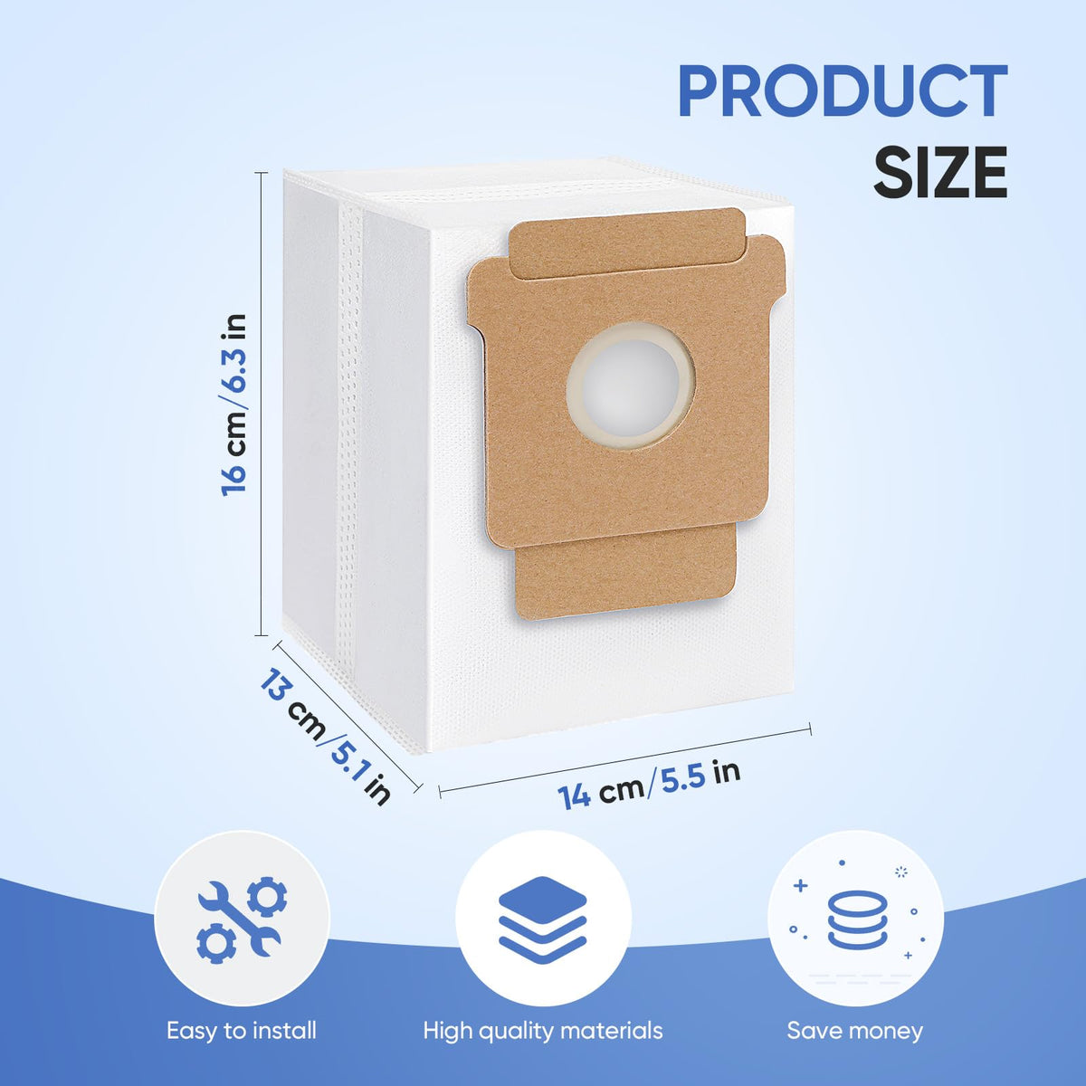 LBLVBNEWD Roomba-compatible bags designed for Q0520 model, easy swap