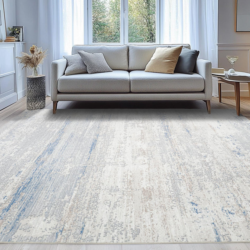 Lbris washable rug 8x10 in living room with non-slip backing for safer, stylish floors.