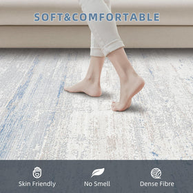 Lbris 5x7 machine-washable rug keeps cleaning simple and fresh.