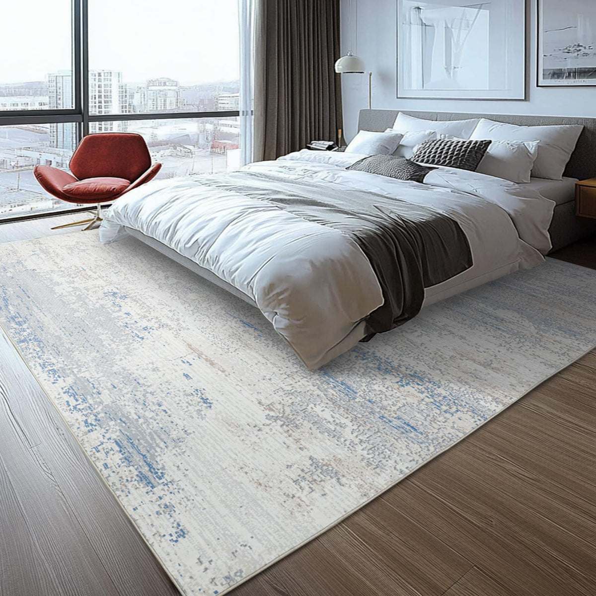 Lbris 5x7 pet-friendly rug suits play areas with easy cleanup.