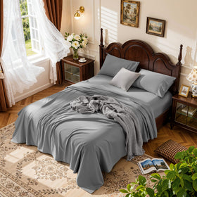 LBRO2M 1000TC Egyptian cotton close-up weave shows silky, breathable texture for all-season comfort.