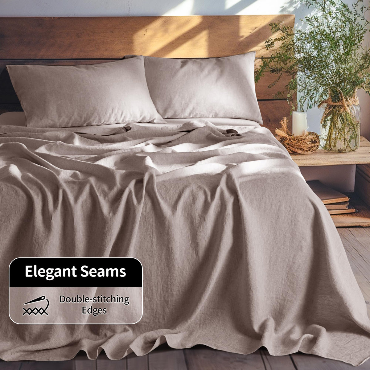 LBRO2M linen desert mauve color adds calm versatile bedroom tone.