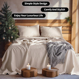 LBRO2M linen natural flax fiber shows durable, soft fabric