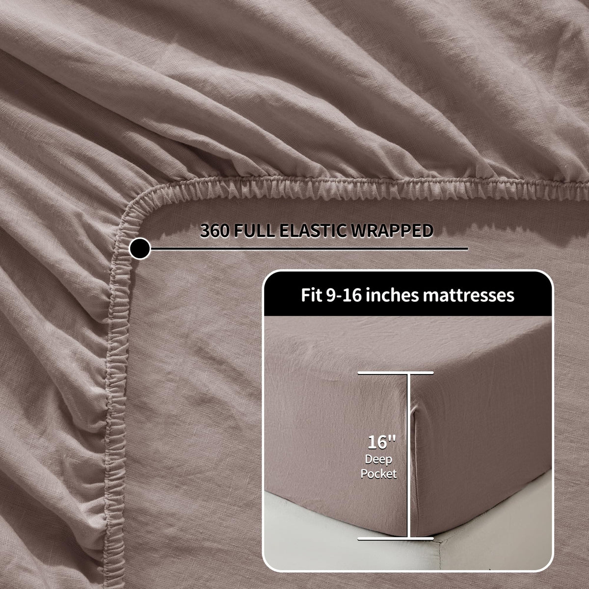 LBRO2M linen pillowcases offer soft contact and help pillows stay in place.