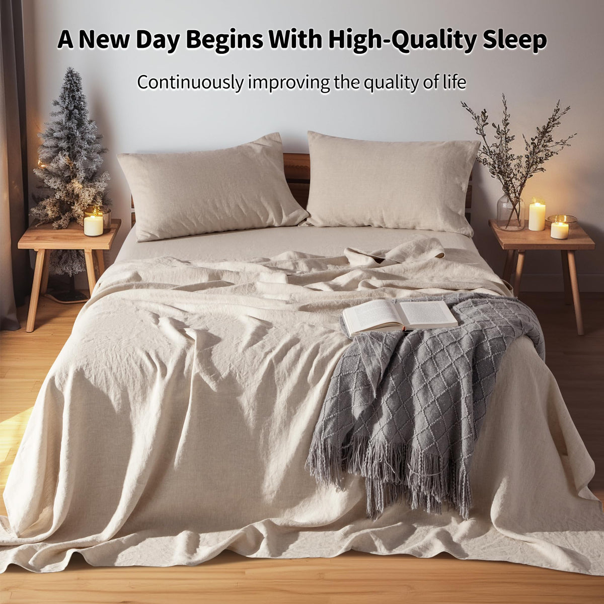 LBRO2M linen sustainability texture hints at long-lasting natural bedding