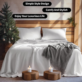 LBRO2M serene bedroom scene with white linen sheets