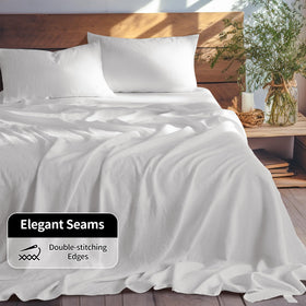 LBRO2M linen sheet with elastic edge for secure fit
