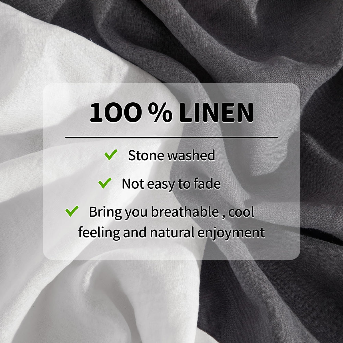 LBRO2M linen pillowcase 20x30 soft and skin-friendly