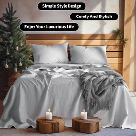 LBRO2M soft, breathable linen sheets suitable for year-round use