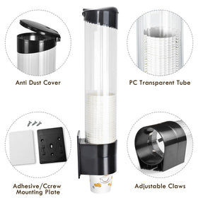 LBTING Cup Dispenser dust-protection flip-cap seals the cups.
