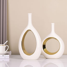 LCCCK glossy ceramic vase detail reflects light and elevates decor.