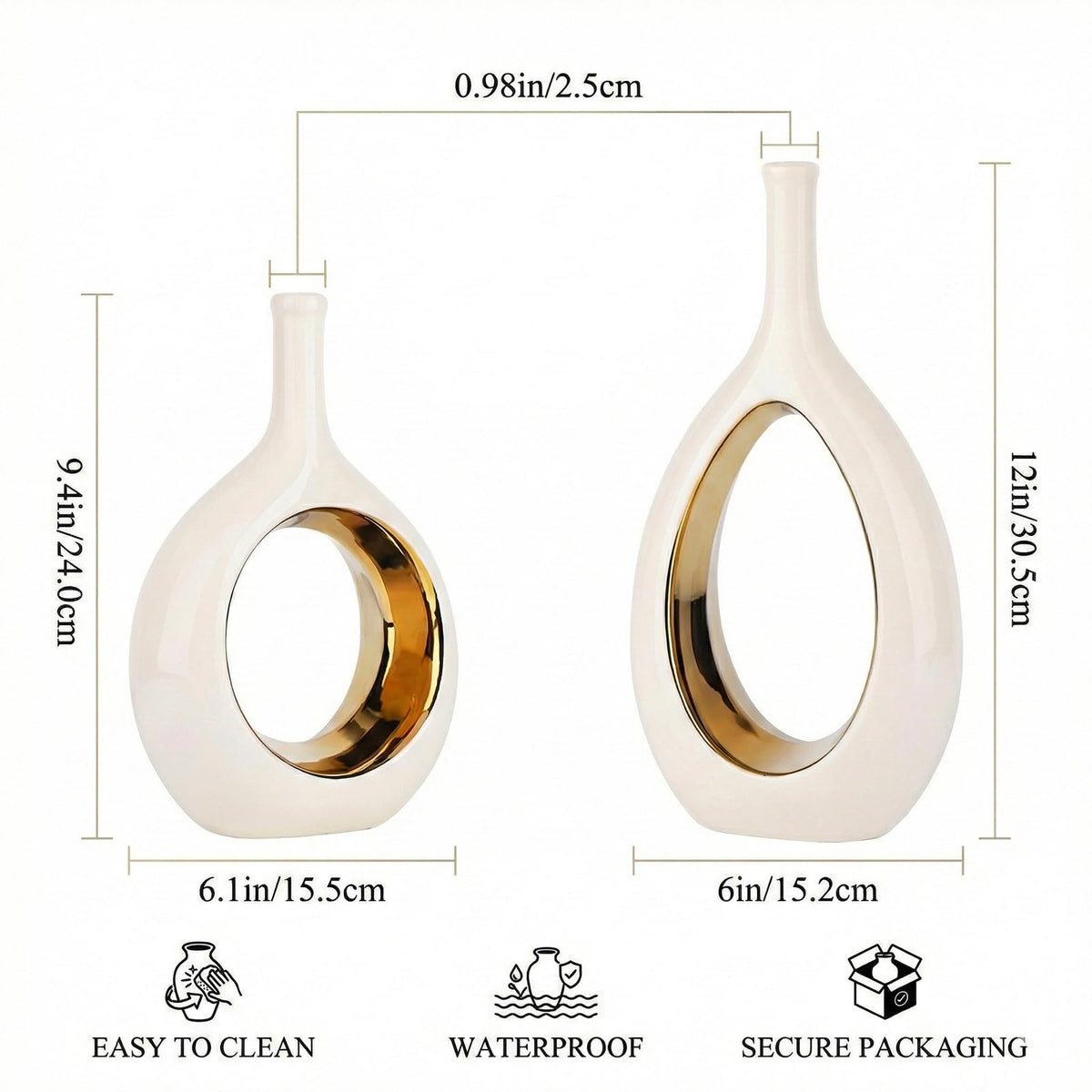 LCCCK vase decor for living room creates calm, refined ambience.
