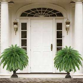 LCKRVOL 96-frond artificial fern spread for lush outdoor decor