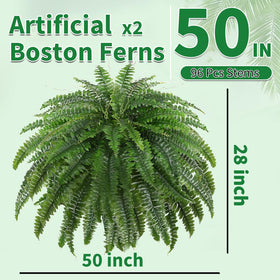 Outdoor porch arrangement featuring LCKRVOL 50-inch ferns.