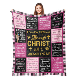 Lcobion Christian blanket close-up showing soft fabric and warmth for cozy evenings.