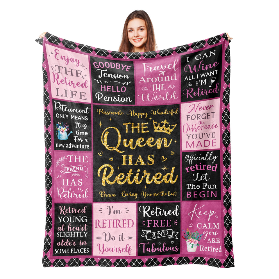 Lcobion retirement blanket 50x60 folded, ready for gifting and warmth