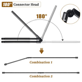 Lcokeiy extension rods 15-24 inches enable customizable reach.