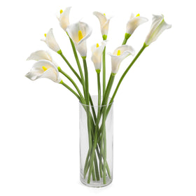 Lcuasc Calla Lily 26-inch long stem white for elegant wedding centerpieces.