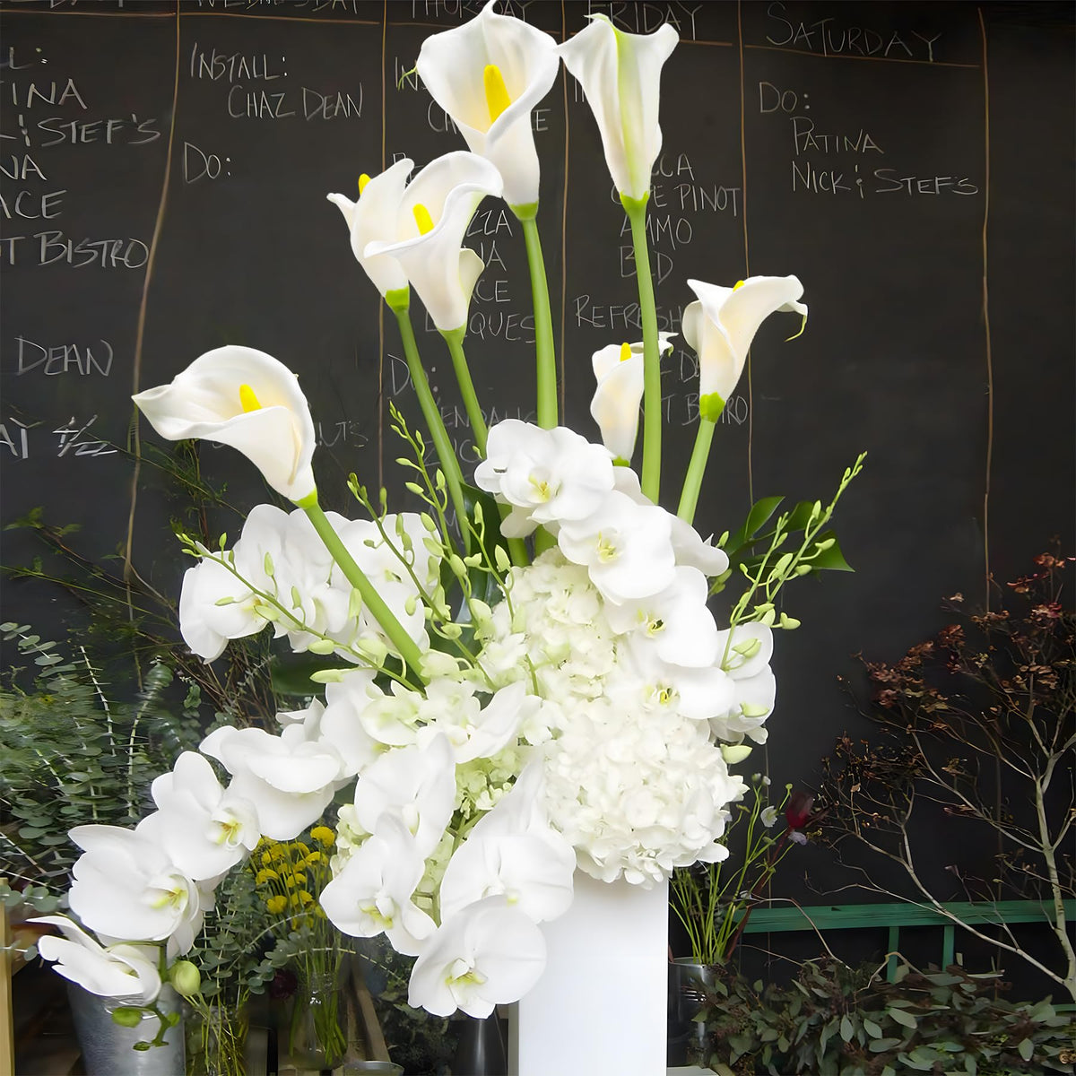 Lcuasc Calla Lily real touch white flowers for home decor accents.