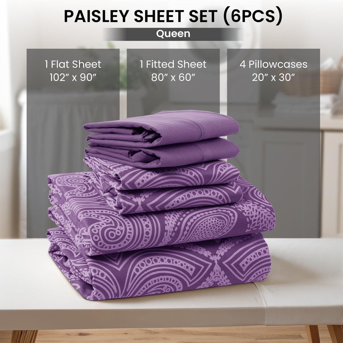 LDC Lux Decor breathable moisture-wicking sheets ideal for hot sleepers.