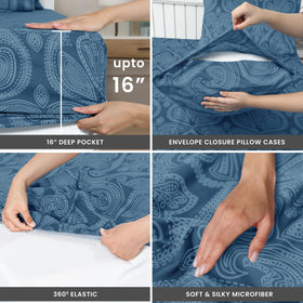 LDC Lux Decor paisley queen pillowcases 20x30 showcasing soft, restful sleep