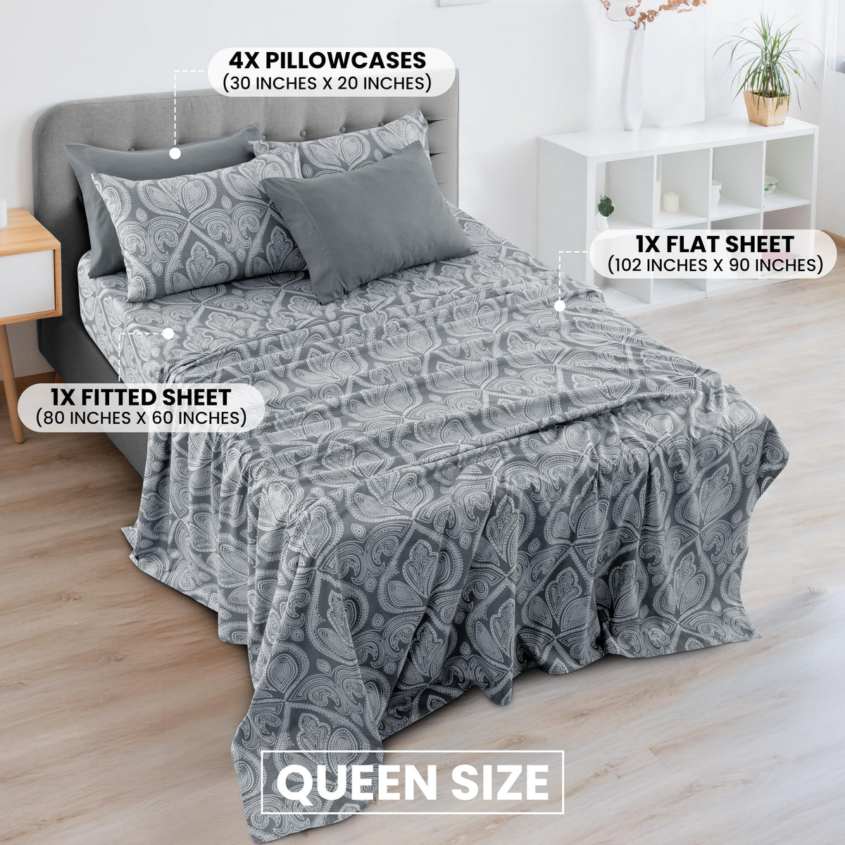 LDC Lux Decor Flat sheet 90 x 102 inches for easy layering and smooth drape.