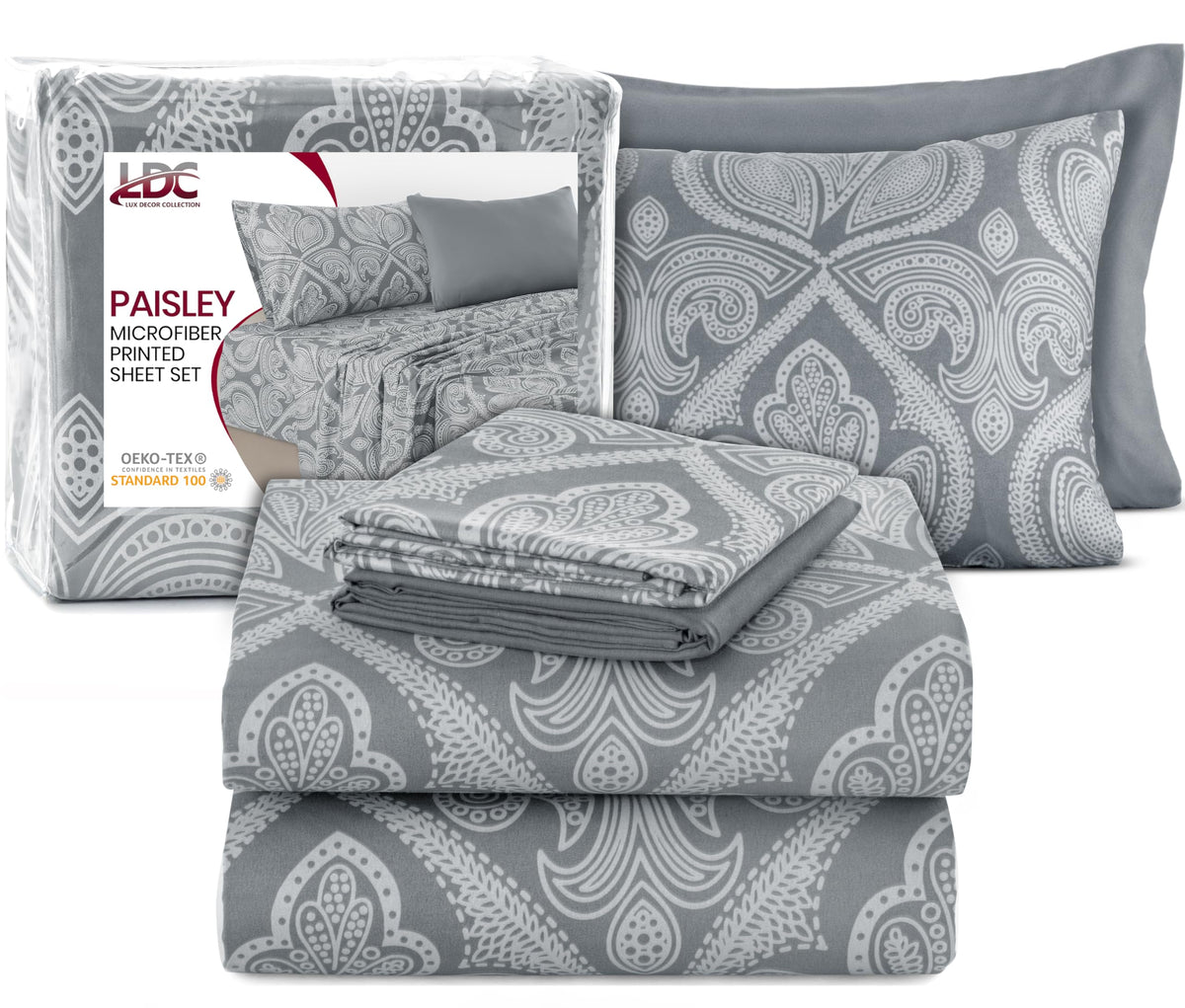LDC Lux Decor Paisley pattern sheets add a soft, modern touch.