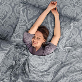 LDC Lux Decor Queen fitted sheet with 60 x 80 inch pocket for a snug, durable fit.