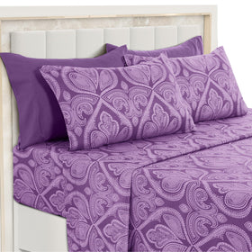 LDC Lux Decor ultra-soft microfiber sheets close-up showing silky texture for breathable comfort.